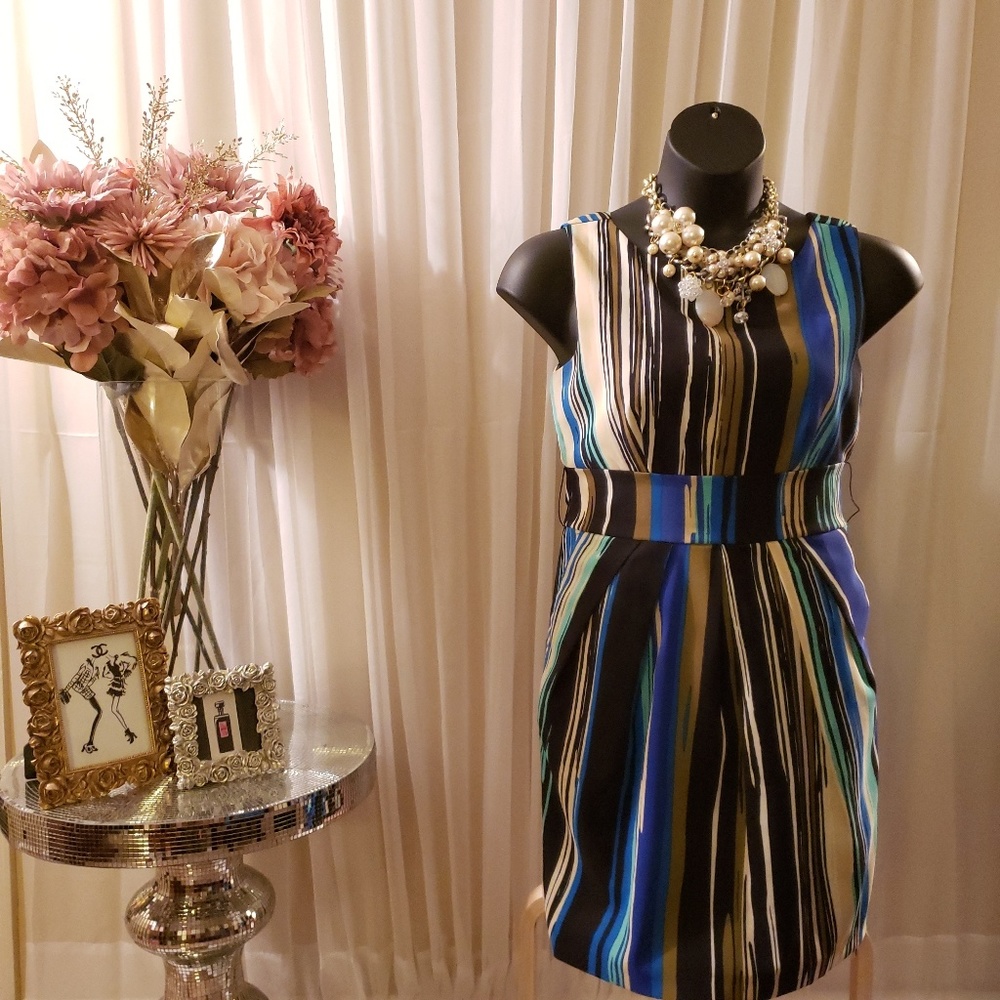 💙Multicolored Business dress